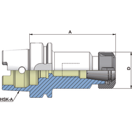 Spannzangenfutter ER16 DIN69893 HSK-A63, 1-10mm A=100mm